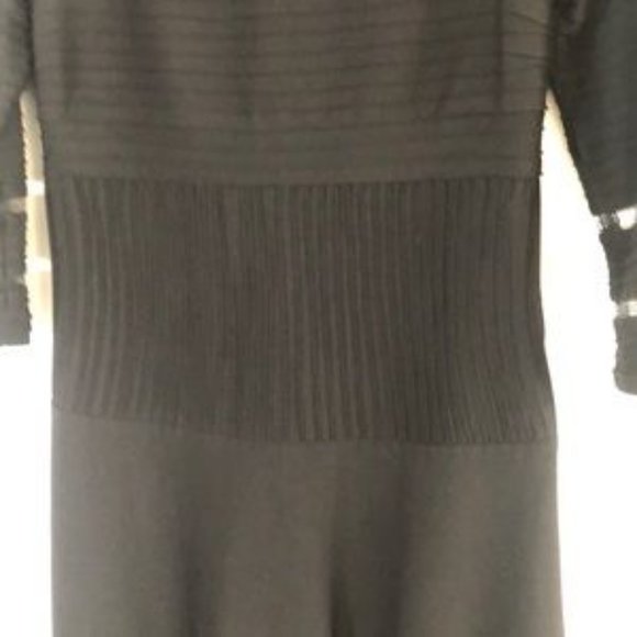 Tadashi Shoji size M black mesh party dress event work - Picture 5 of 14